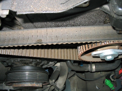 AUDI A4 TIMING BELT,READY TO BREAK
NOTE HAIR CRACKS ON THE BELT IT COULD BRAKE ANYTIME CREATING A DISASTER , BENT VALVES CAMS AND A LIKE.
THE ABOVE BELT HAS 95 THOUSAND KILOMETERS , GROUND OZONE WILL ACCELERATE BELT AGEING IN THE BIG CITIES
