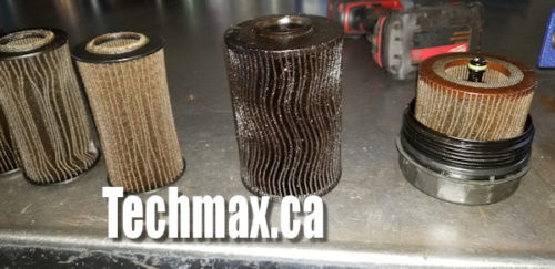 Clogged BMW oil filter