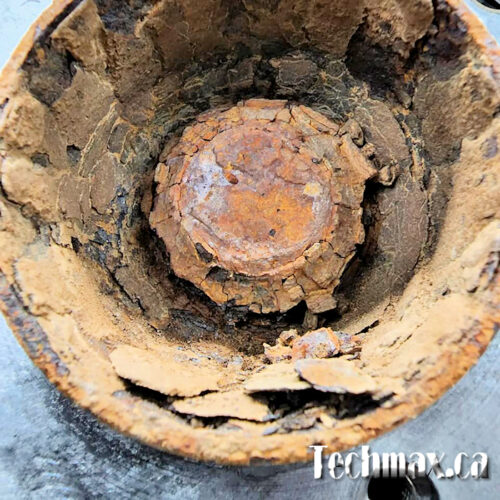 BMW rusted axle nut