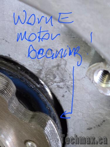 worn BMW i3 bearing